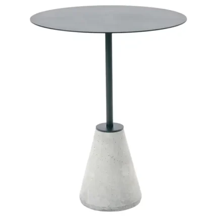 PRITI Minimalist and contemporary Bistro Table in black steel and concrete