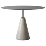 PRITI Dining Table in Black Steel and Concrete