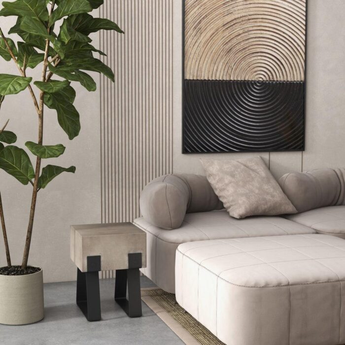 PRITI Industrial Concrete Side Table