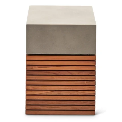PRITI Stecca Alto Concrete Wooden Side Table