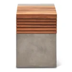 PRITI Stecca Cascata Concrete Wooden Side Table