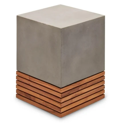 PRITI Stecca Concrete Wooden Side Table