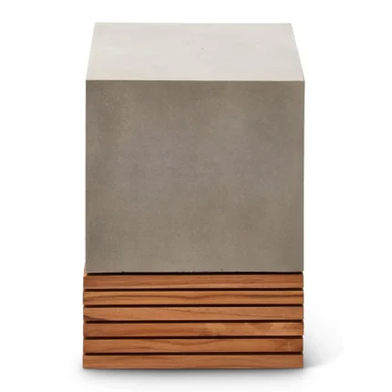 PRITI Stecca Concrete Wooden Side Table