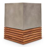 PRITI Stecca Concrete Wooden Side Table