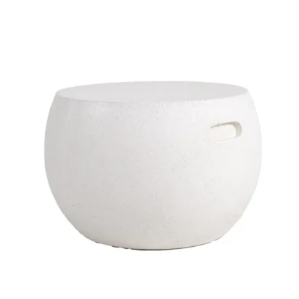 PRITI White Round Coffee Table 44x44x34cm