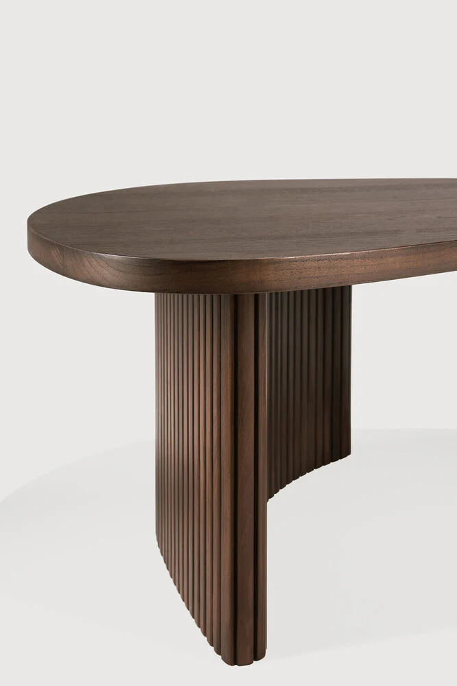 PRITI Boomerang Coffee Table Brown