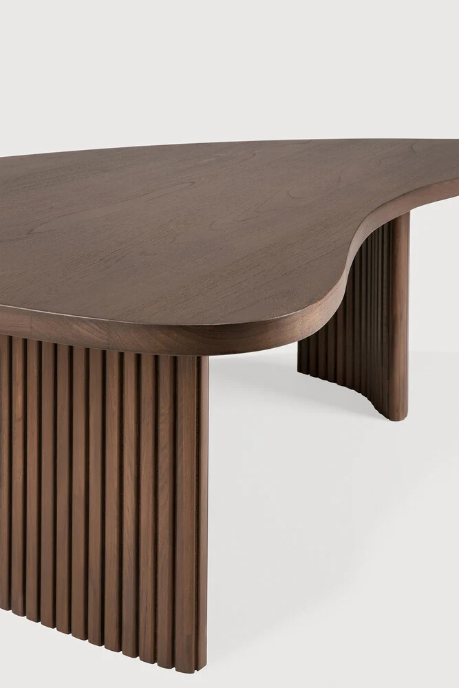 PRITI Boomerang Coffee Table Brown