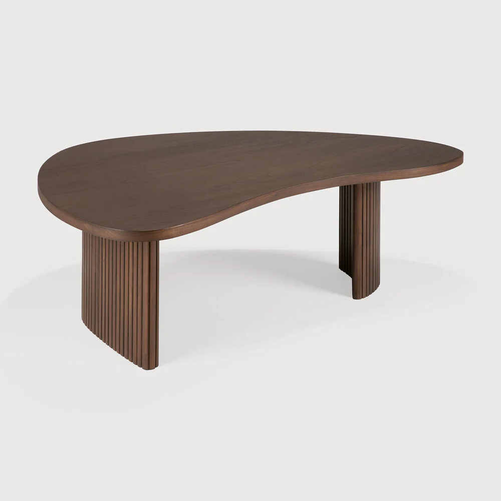 PRITI Boomerang Coffee Table Brown