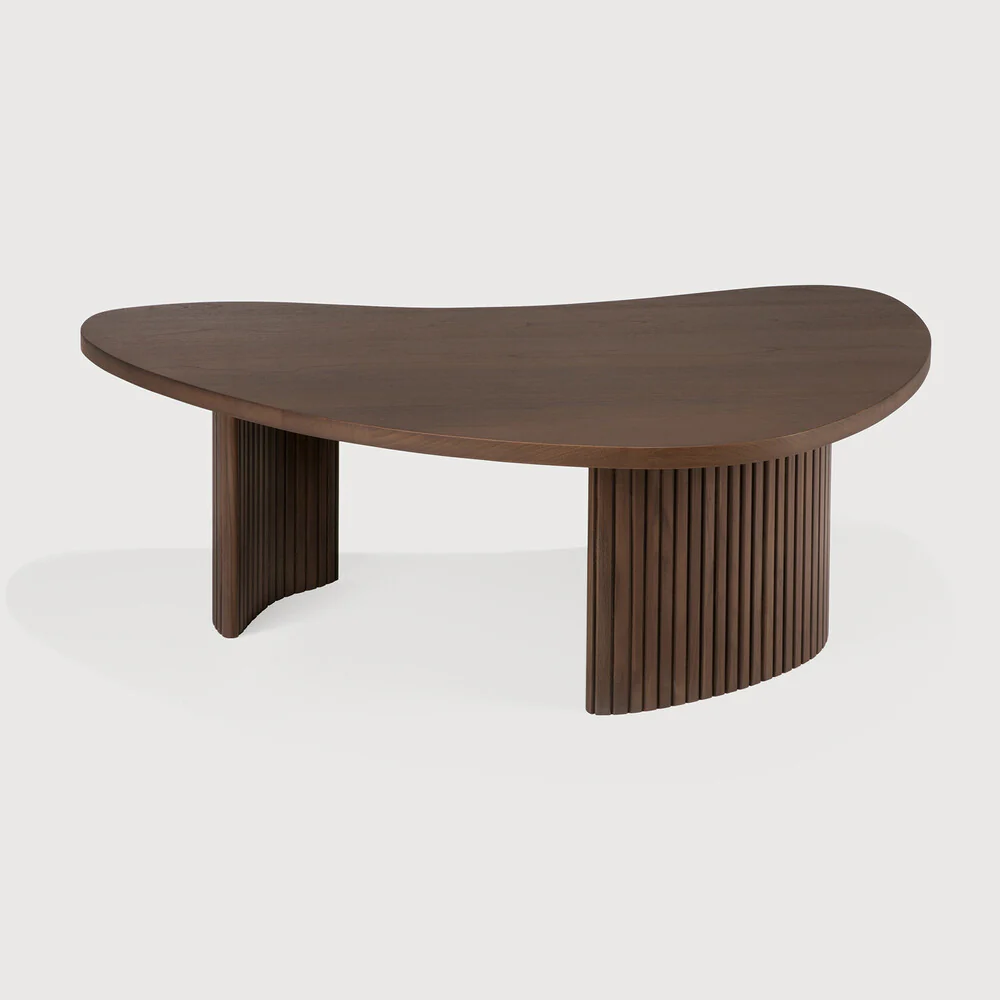 PRITI Boomerang Coffee Table Brown