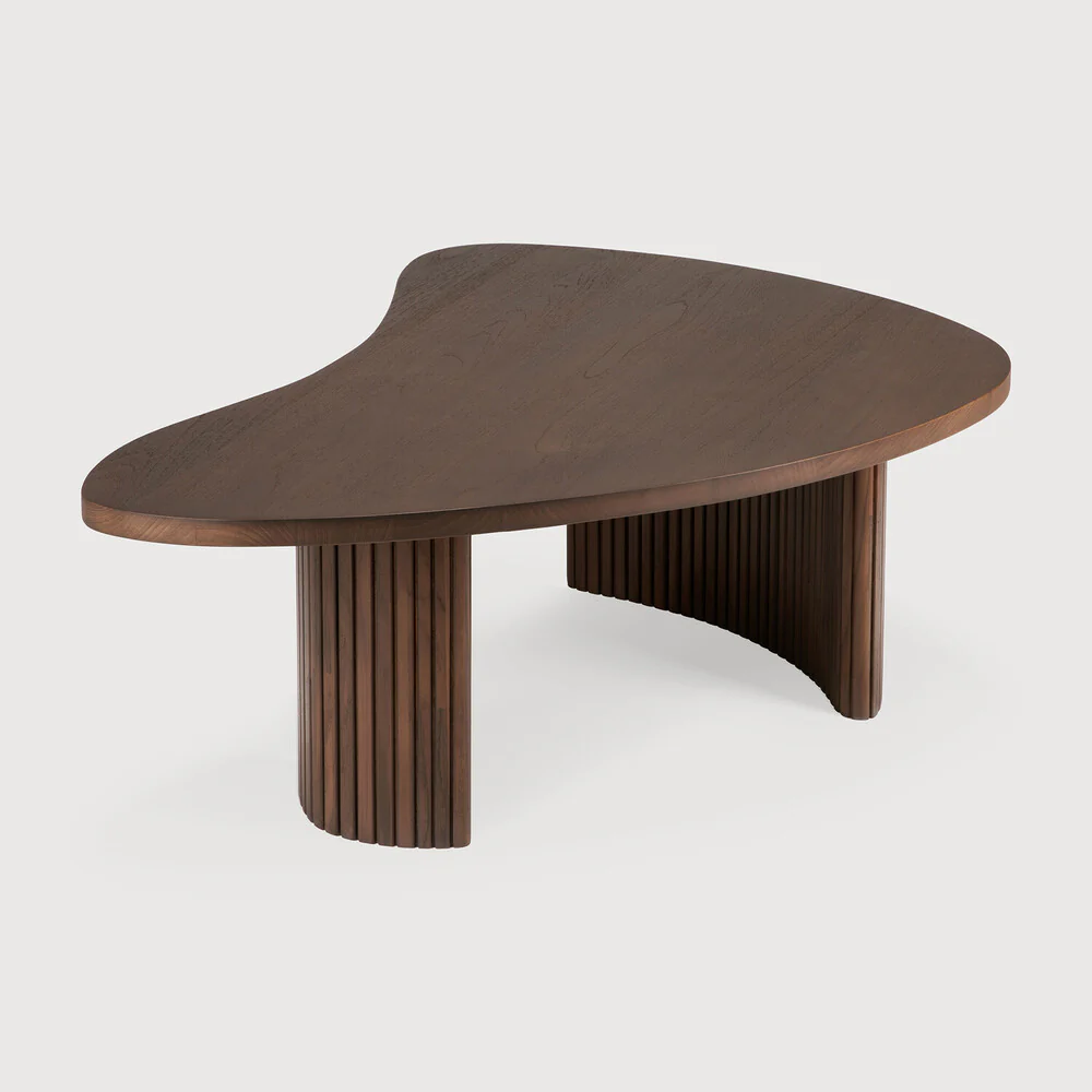 PRITI Boomerang Coffee Table Brown