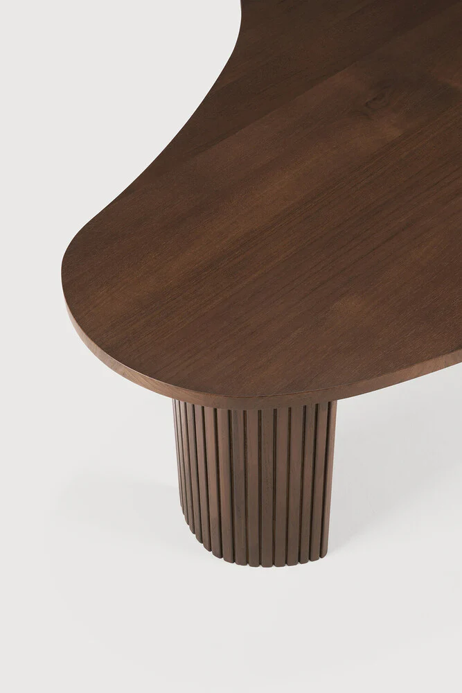 PRITI Boomerang Coffee Table Brown