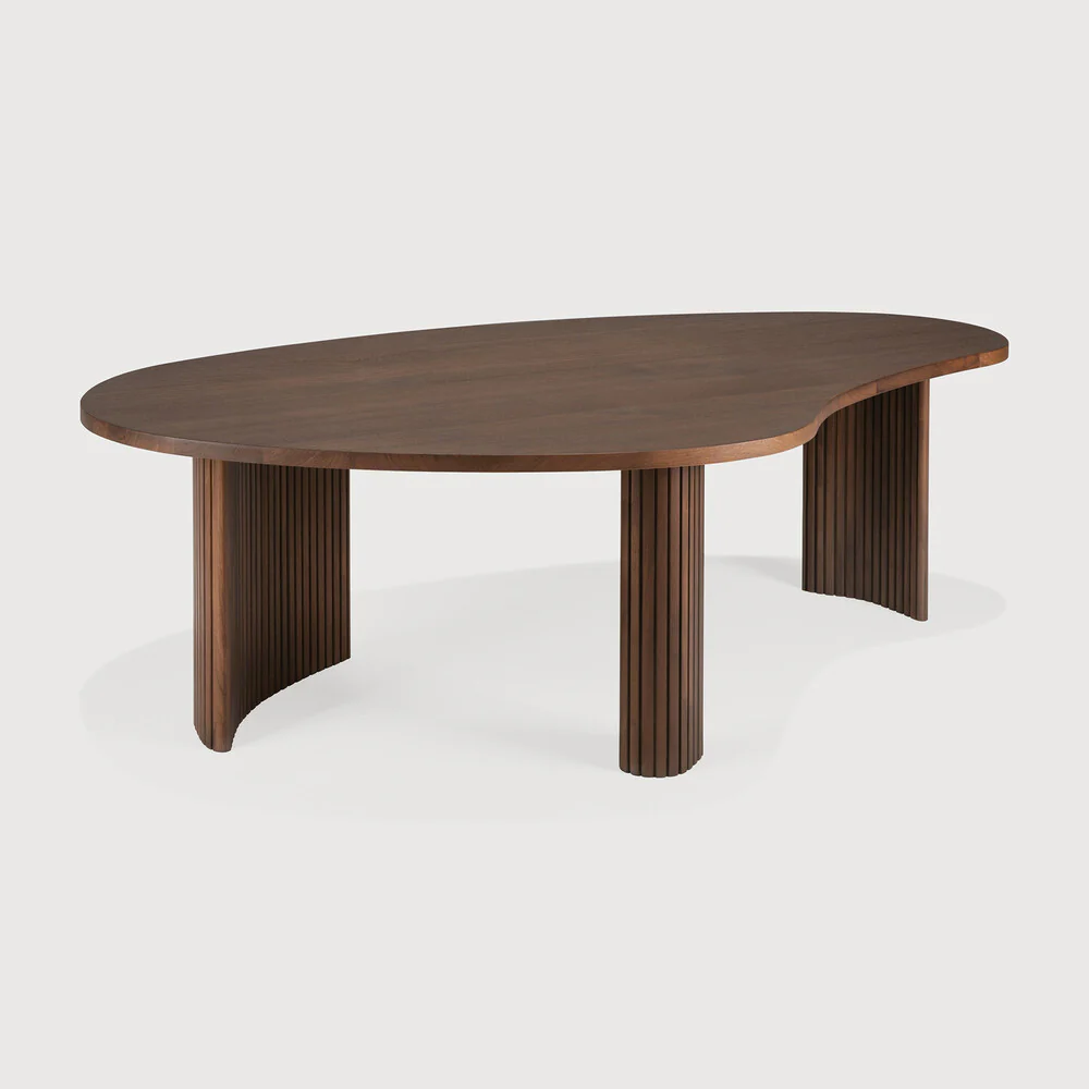 PRITI Boomerang Coffee Table Brown