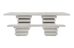 PRITI Meditation Rectangle Dining Table - White Outdoor Dining Table