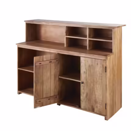 PRITI Counter made of recycled wood for professional use