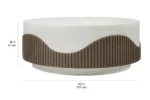 PRITI Round Coffee Table - White Outdoor Coffee Table