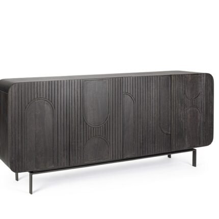 PRITI Orissa – Aparador 180cm 4 puertas Negro