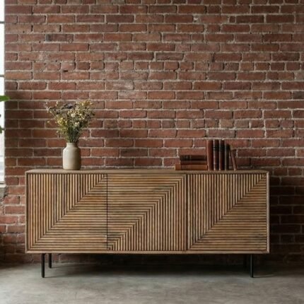 PRITI Wooden Sideboard with 3 Doors