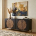 Exclusive Niwas Wood Sideboard with 4 Drawers - Image 3