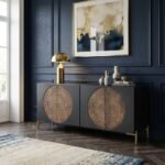 Exclusive Niwas Wood Sideboard with 4 Drawers - Image 4