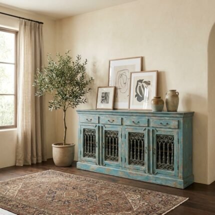 Exclusive PRITI Yodha Sideboard – 4 Doors and 4 Drawers