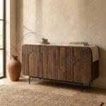 PRITI Orissa Wooden Sideboard with 3 Doors – Walnut Finish