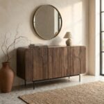 PRITI Orissa Wooden Sideboard with 3 Doors – Walnut Finish - Image 5