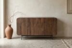 PRITI Orissa Wooden Sideboard with 3 Doors – Walnut Finish