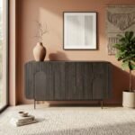 PRITI Orissa Wooden Sideboard with 3 Doors – Black Finish - Image 2