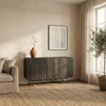 PRITI Orissa Wooden Sideboard with 3 Doors – Black Finish - Image 5