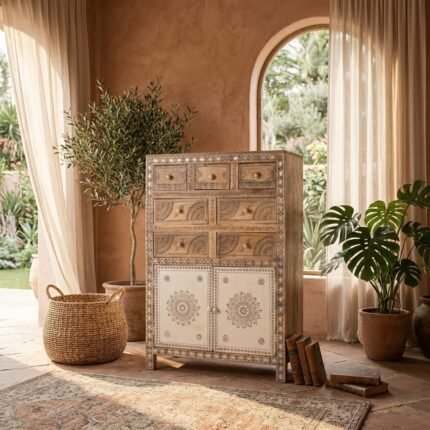 Exclusive PRITI Siwan Dresser 2 Doors and 7 Drawers