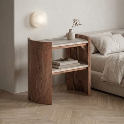Exclusive Aureva Modern Stone Accent Table