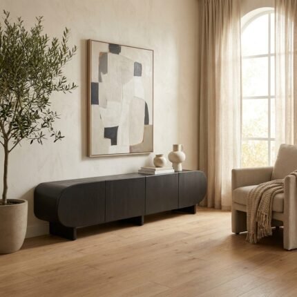 Nivara Solid Mango Wood TV Stand