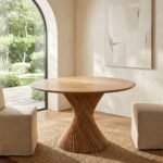 Exclusive Flora Round Dining Table – Modern Wooden Dining Set