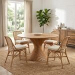 Exclusive Flora Round Dining Table – Modern Wooden Dining Set
