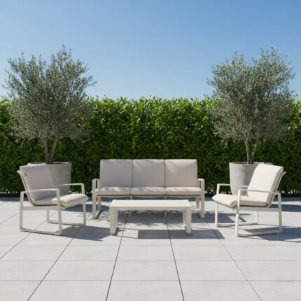 Exclusive Sandstone Garden Furniture Set – 5 Seater