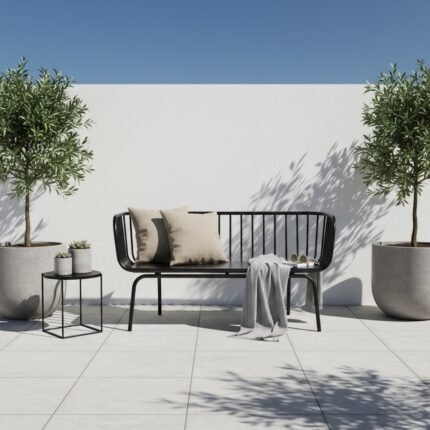 Exclusive Orion Black Upholstered Lounge Seat