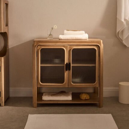 Aurello Wooden & Glass Door Cabinet