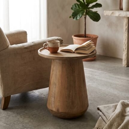 Exclusive Velora Round Wood Coffee Table