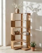 Exclusive Caviar Wooden Corner Display Shelf