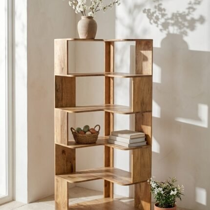 Exclusive Caviar Wooden Corner Display Shelf