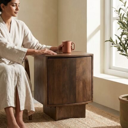 Exclusive Elmora Mango Wood Bedside Table