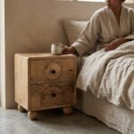 Exclusive GeoCraft Mango Wood Nightstand