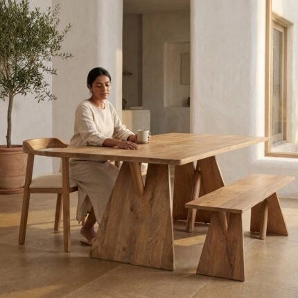 Exclusive Averra Modern Wooden Dining Table
