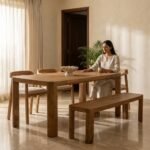 Exclusive Elysian Modern Wood Dining Table