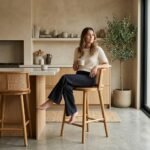 Exclusive Drevi Modern Wooden Bar Stool