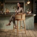 Exclusive Drevi Modern Wooden Bar Stool - Image 3