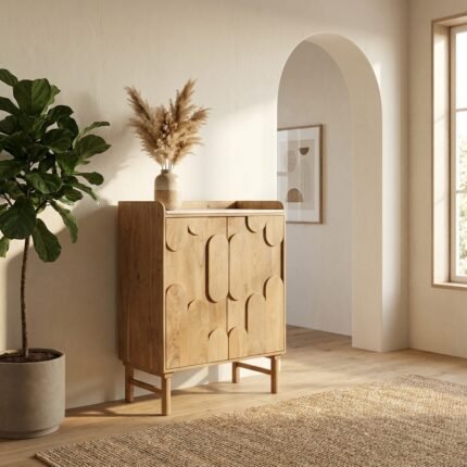 Exclusive Virello Wooden Bar Cabinet (Solid Wood)