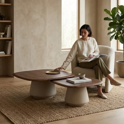 Exclusive Axel Rustic Metal Coffee Table