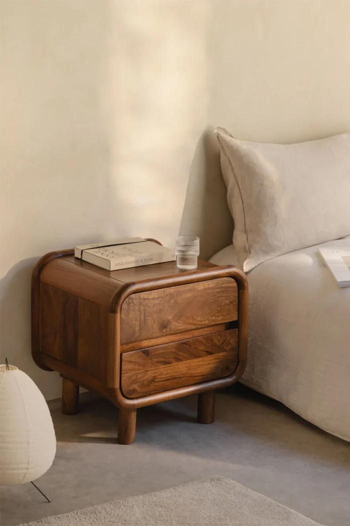 Mango Wood Bedside Table