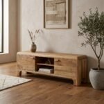 Handcrafted Solid Wood Buffet Cabinet for Dining Room - Image 4